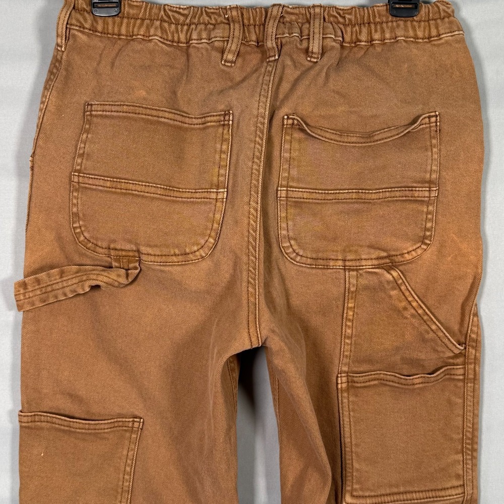 Women's Carpenter Mom Pants Brown Y2K Distressed‎ Stretch Ardene S/P 26x27" - Picture 9 of 10